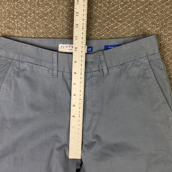 Peter Manning Classic Fit Chino Pants Men's 29 x 27 Actual 29 x 26.5 Blue Cotton - Picture 11 of 14